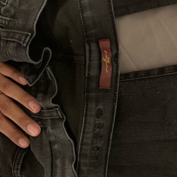 7 For All Mankind Black Skinny Stretch Jeans - Picture 5 of 6